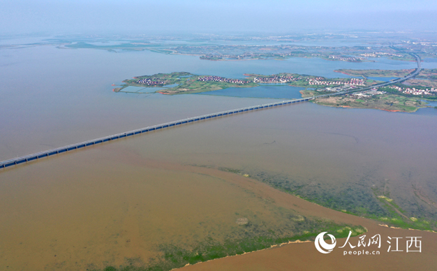 江西：鄱陽湖核心湖區 汛期漲水淹草洲