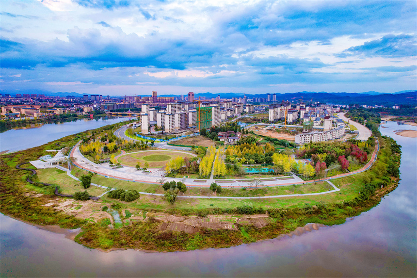 廣昌縣一處城市公園。危仁鵬攝